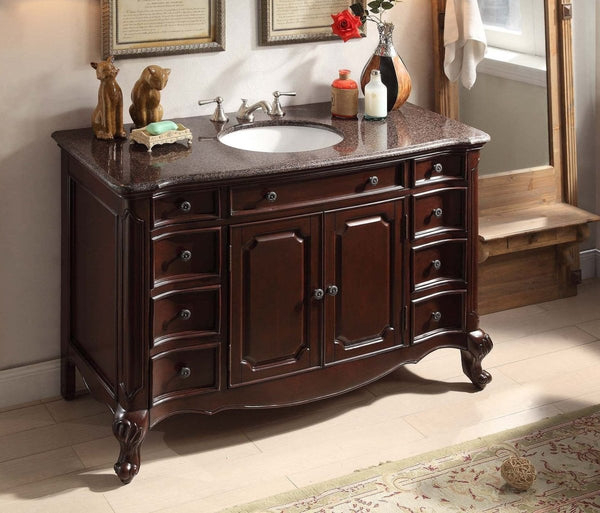 48" All Solid Wood Clinton Bathroom Sink Vanity model # GD-9064V-48 - Bentoncollections