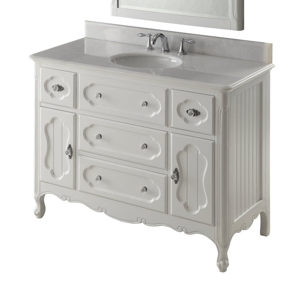 48” Knoxville Bathroom Sink Vanity - Benton Collection Model GD-1522W-48BS - Bentoncollections