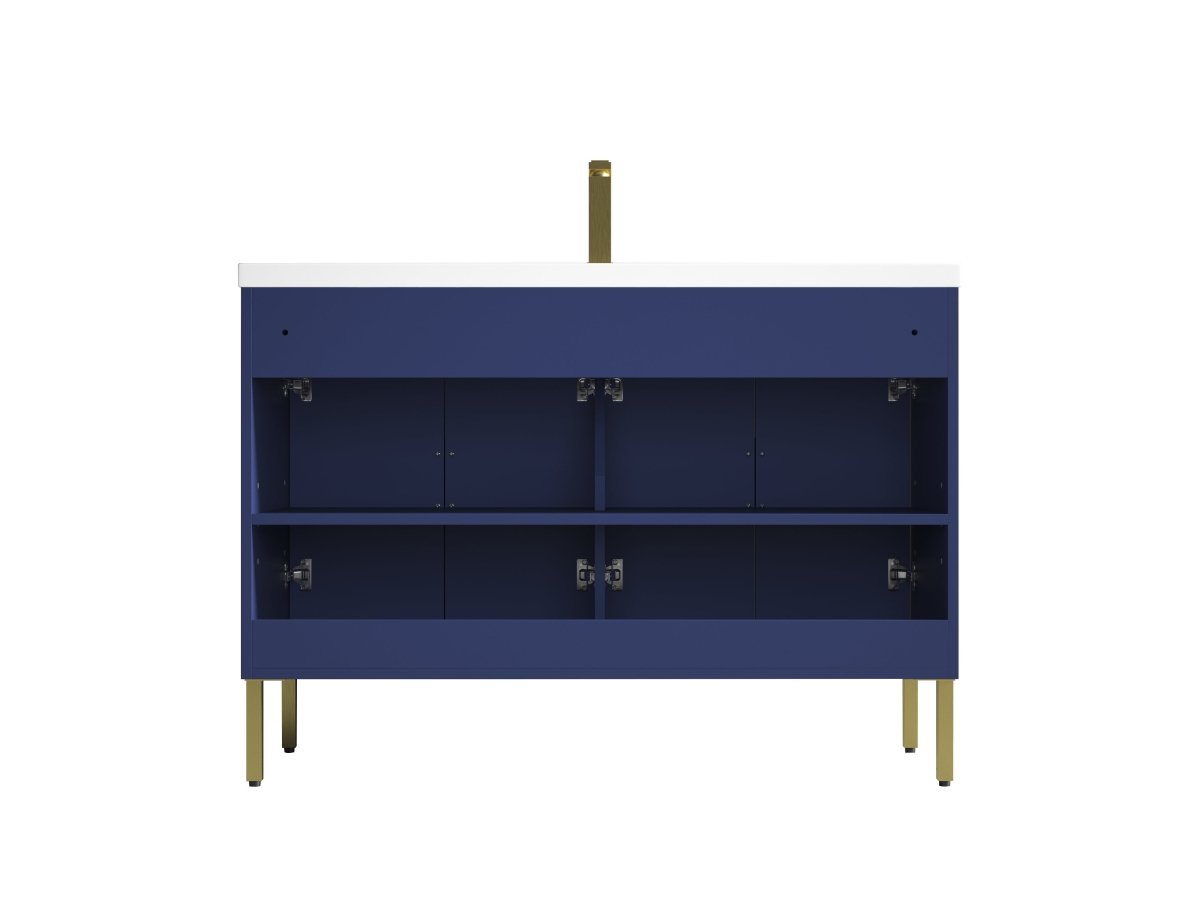 48" Tennant Brand Modern Style Navy Blue Eileen Bathroom Sink Vanity - AC-66NB48 - Bentoncollections