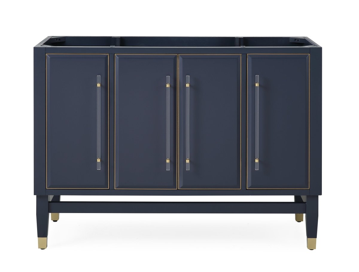48" Tennant Brand Navy Blue Bertone Bathroom Sink Vanity - Model # Q169NB-48QT - Bentoncollections