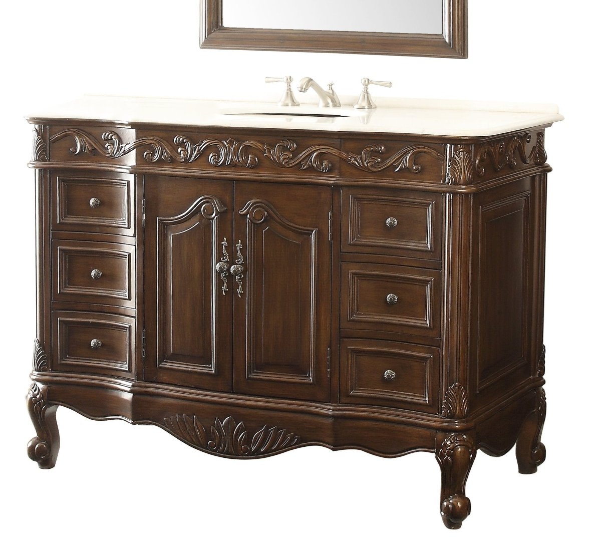 48" Traditional Style Single Sink Beckham Bathroom Vanity - SW-3882W-TK-48 - Bentoncollections
