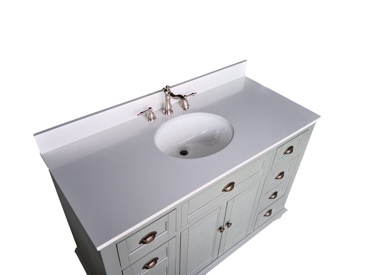 49" Benton Collection Cottage style Glennville Bathroom Sink Vanity GD28329CK (Grey) - Bentoncollections