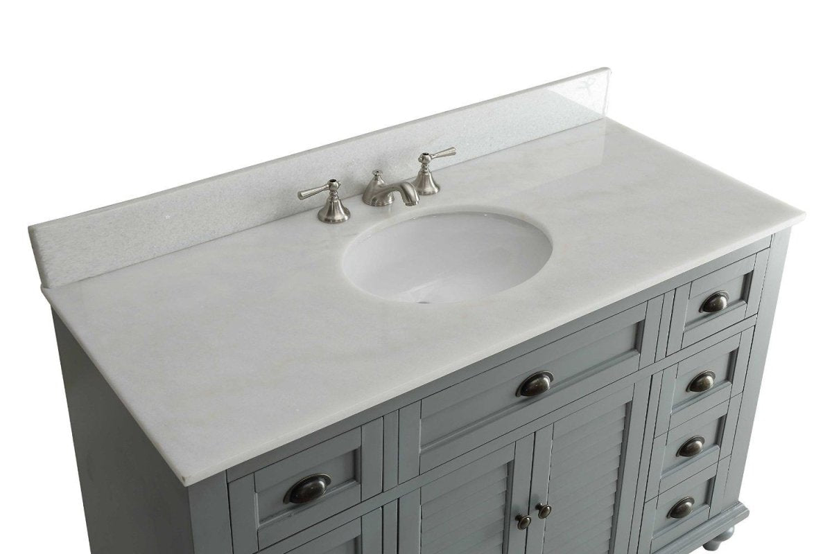 49" Benton Collection Cottage style Glennville Bathroom Sink Vanity GD28329CK (Grey) - Bentoncollections