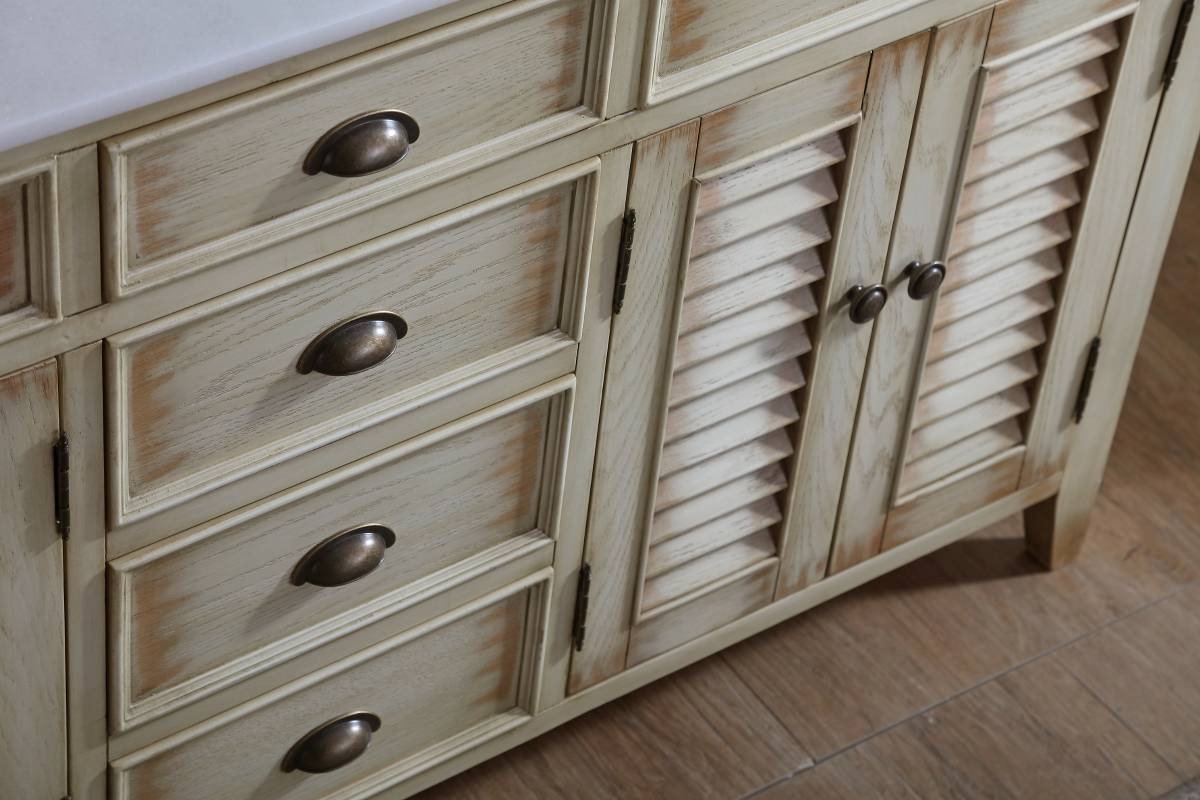 60" Abbeville Double Sink Vanity - Benton Collection Model CF-88324-60W - Bentoncollections