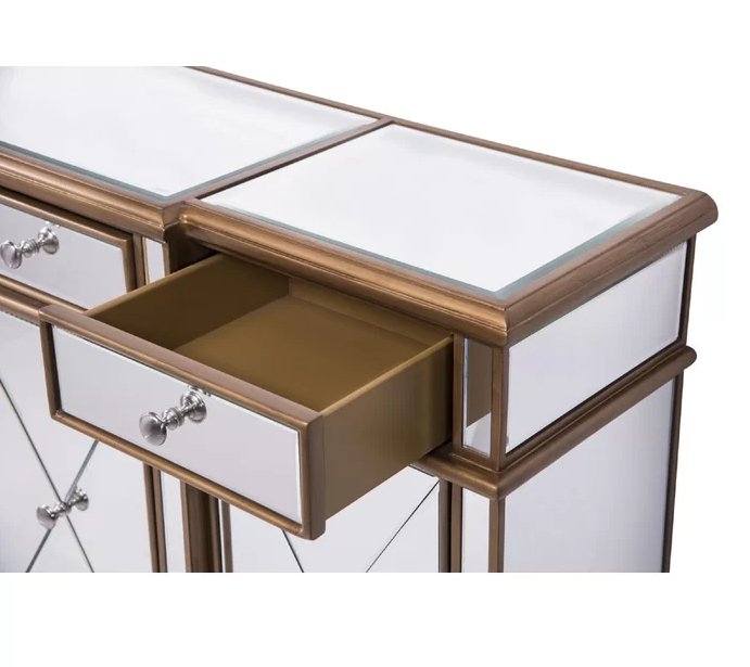 60" Andrea Mirrored Console - Model DH-427-304 - Bentoncollections