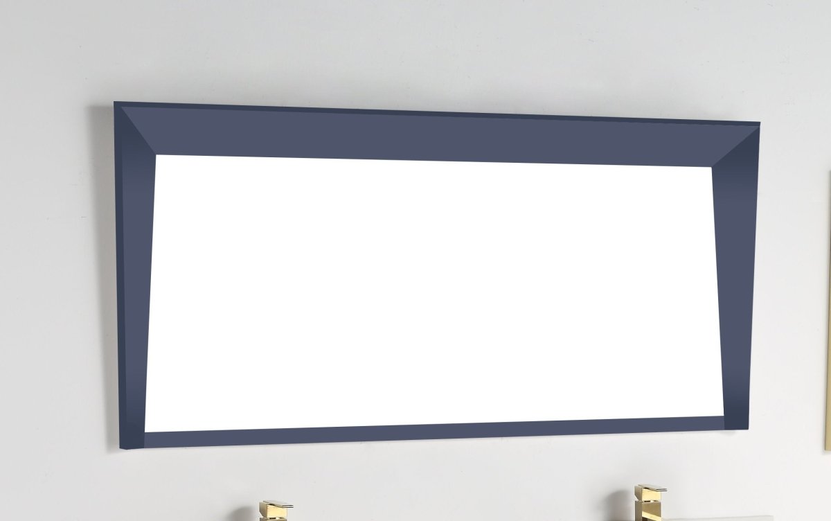 60" Larvotto Navy Blue Contemporary Double Sink Bathroom Vanity - CL-22NB60-QT - Bentoncollections