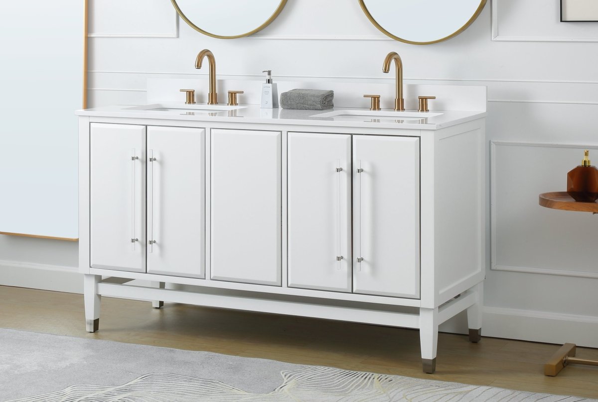 60" Tennant Brand Bertone Bathroom Sink Vanity - Model # Q164WT-D60QT - Bentoncollections