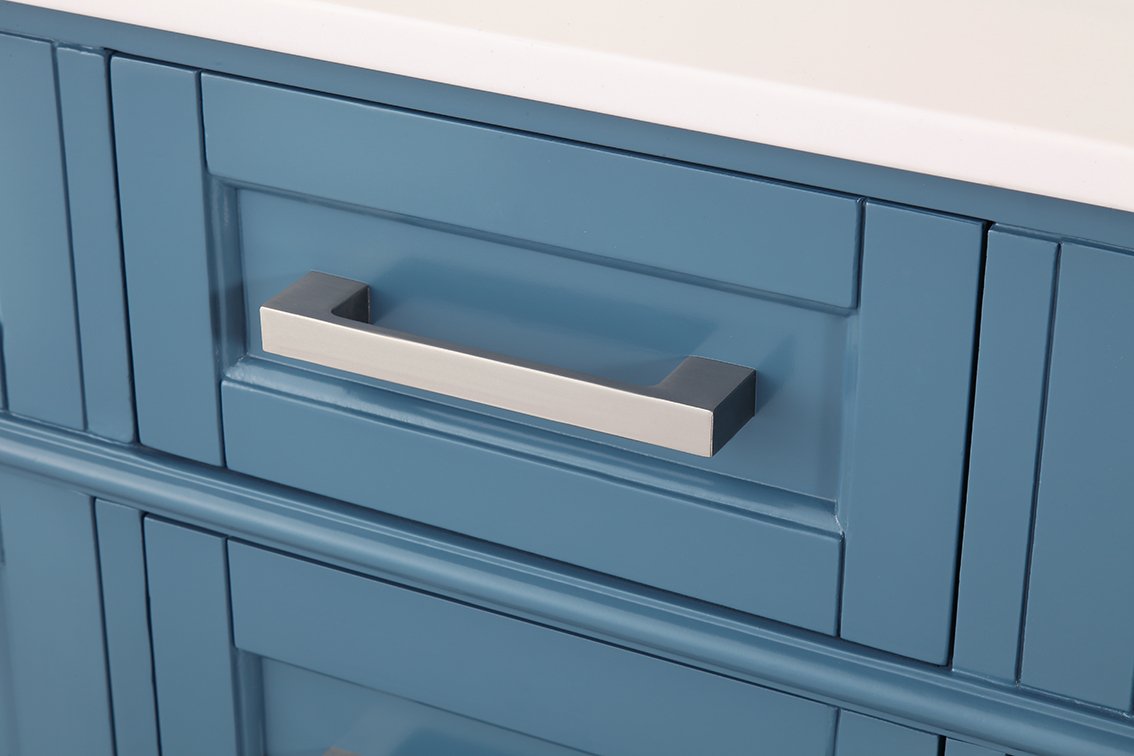 60" Tennant Brand Durand Modern Teal Blue Double Sink Bathroom Vanity QT-1808-D60TB - Bentoncollections