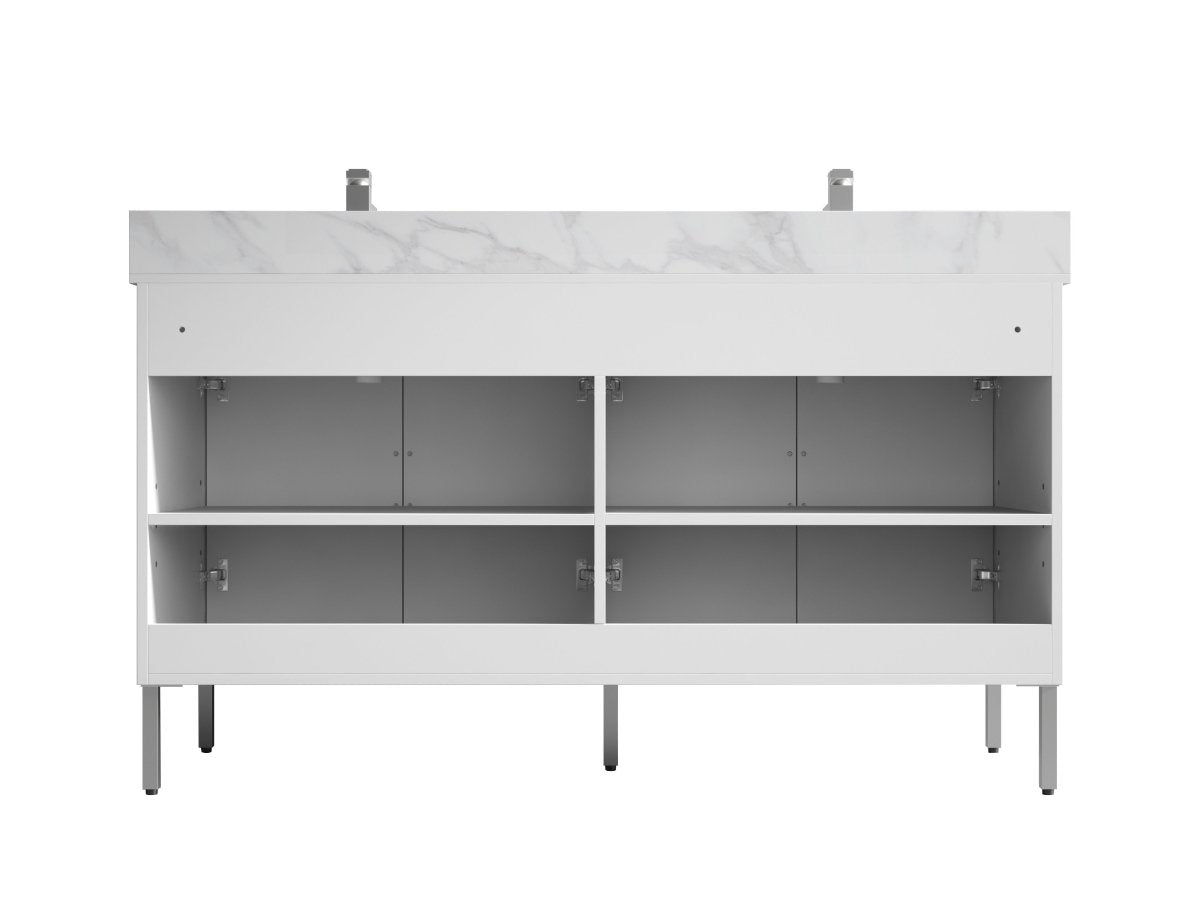 60" Tennant Brand Eileen Modern Style Double Sink Bathroom Vanity - AC-66WT60 - Bentoncollections