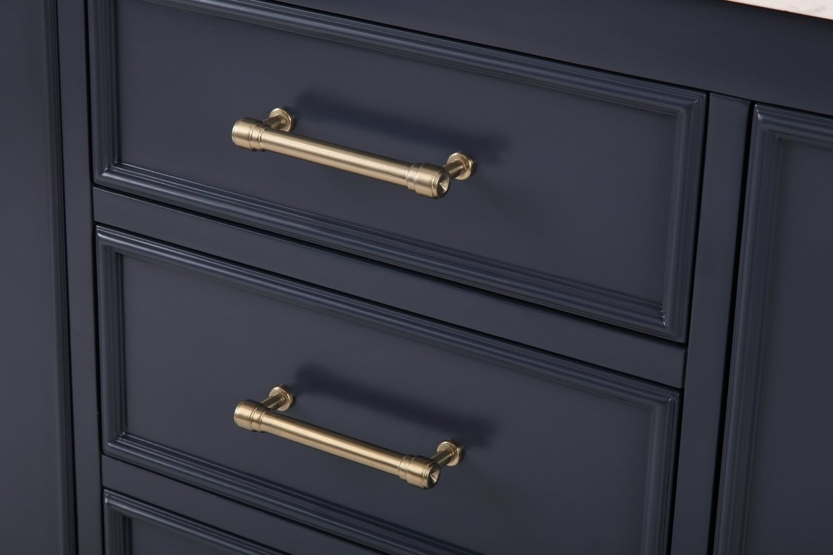 60" Tennant Brand Navy Blue Double Sink Bathroom Vanity - Felton # 7330-D60NB - Bentoncollections