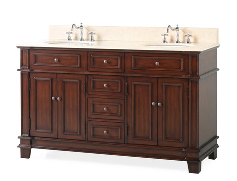 60" Timeless Classic Sanford Double Sink Bathroom Vanity model # CF-3048M-60 - Bentoncollections