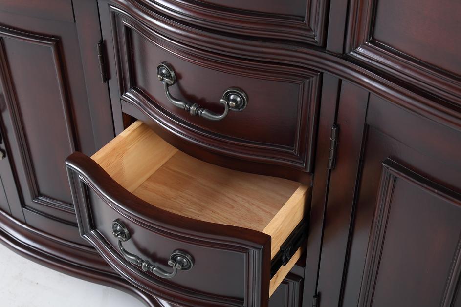 64" Traditional Style Cherry Wood Hopkinton Double Sink Bathroom Vanity GD-4438W-64 - Bentoncollections