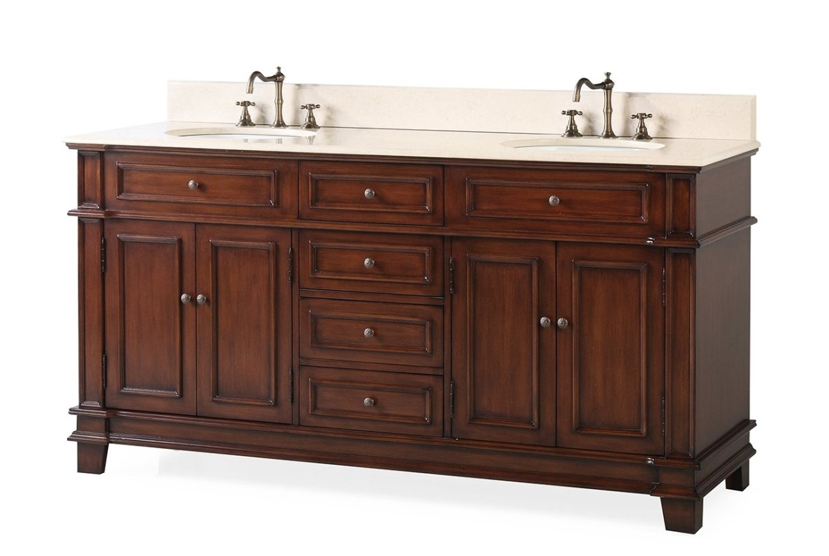 70" Sanford Double Sink Bathroom Vanity - Benton Collection Model CF-3048M-70 - Bentoncollections