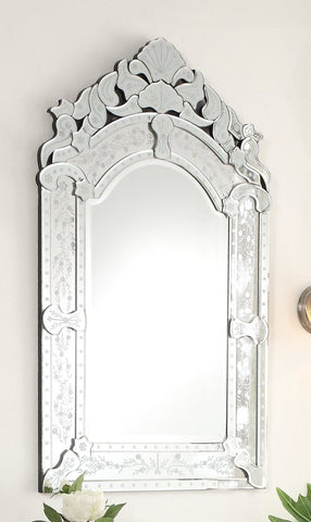 Lanzara 25-inch Venetian Style Wall Mirror YM-701-2541 - Bentoncollections