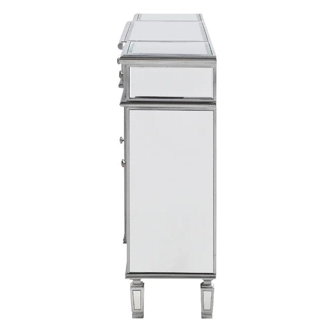 Mirrored Relection Andrea Hall Console DH-695 (Silver) - Bentoncollections