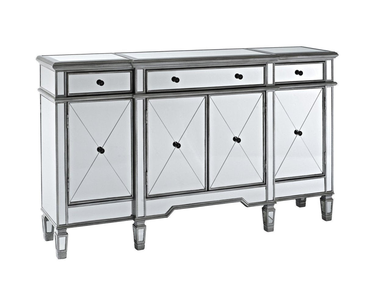 Mirrored Relection Andrea Hall Console DH-695 (Silver) - Bentoncollections