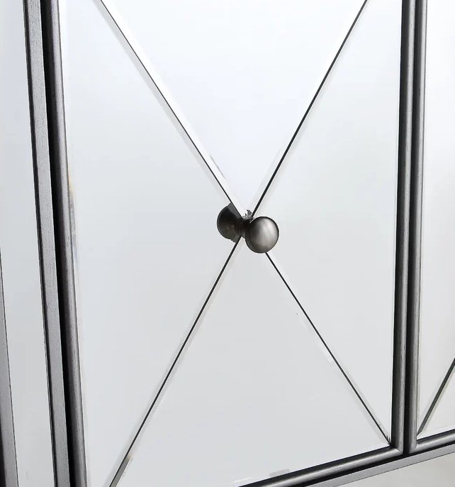 Mirrored Relection Andrea Hall Console DH-695 (Silver) - Bentoncollections