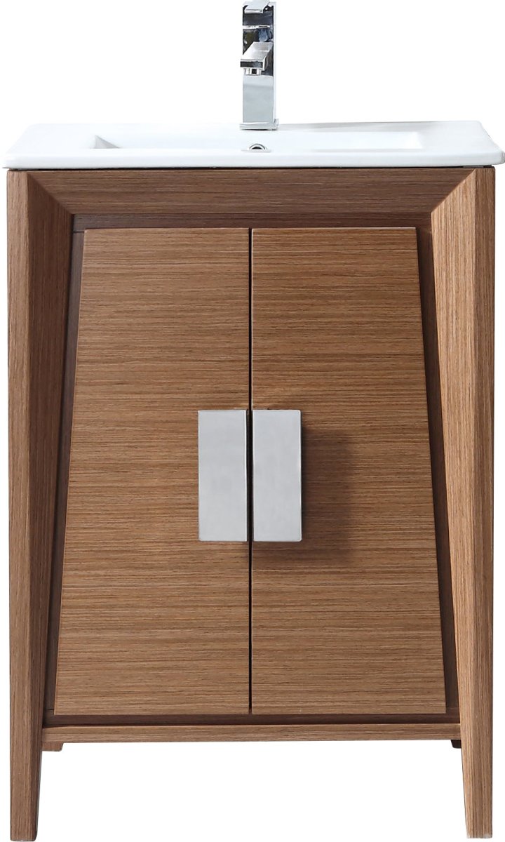 24" Larvotto Light Wheat Contemporary Modern Bathroom Vanity