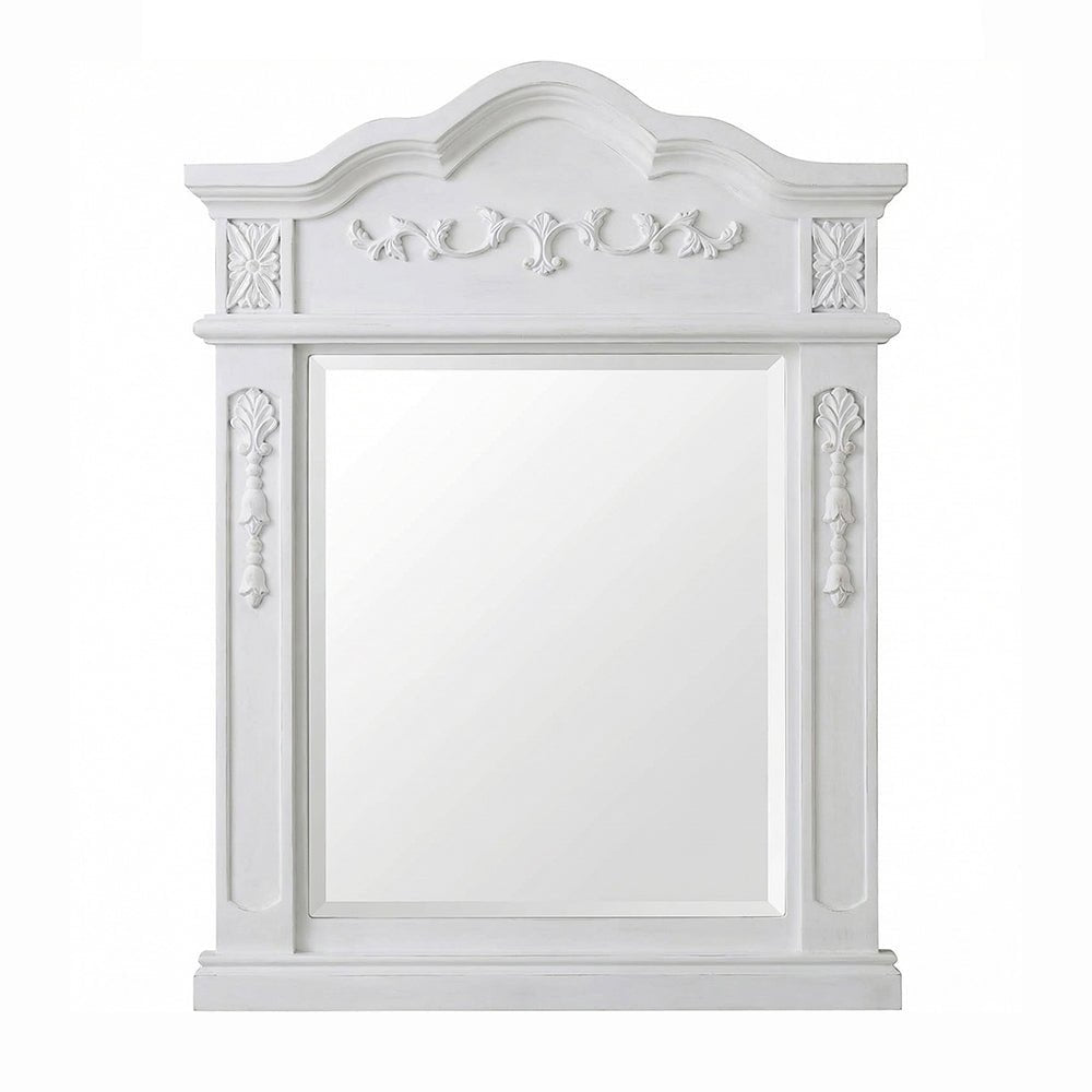 60 Inch Traditional Single Sink Bathroom Vanity Antique White with White Quartz Top