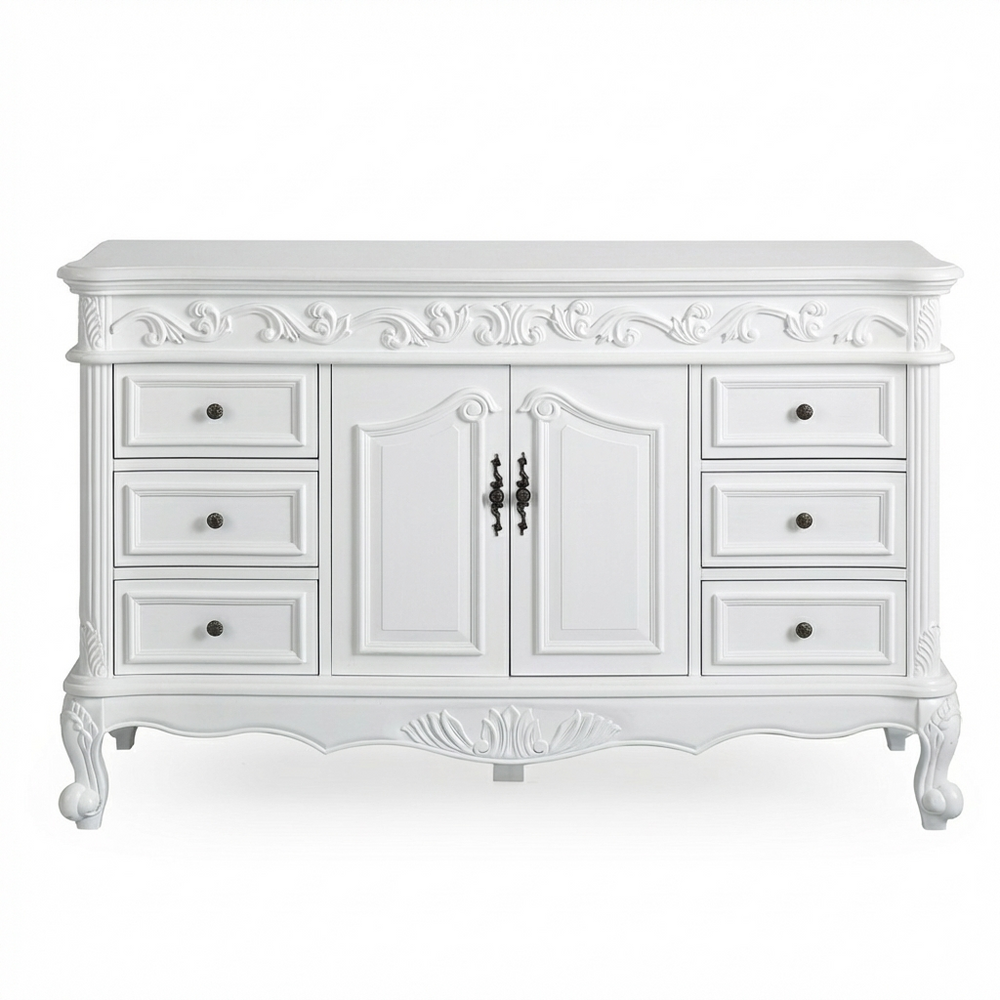 Beckham Collection 56" Cabinet Base - Antique White