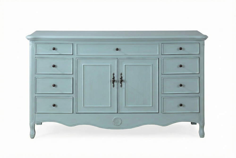 Daleville Collection 60" Cabinet Base - Distressed Light