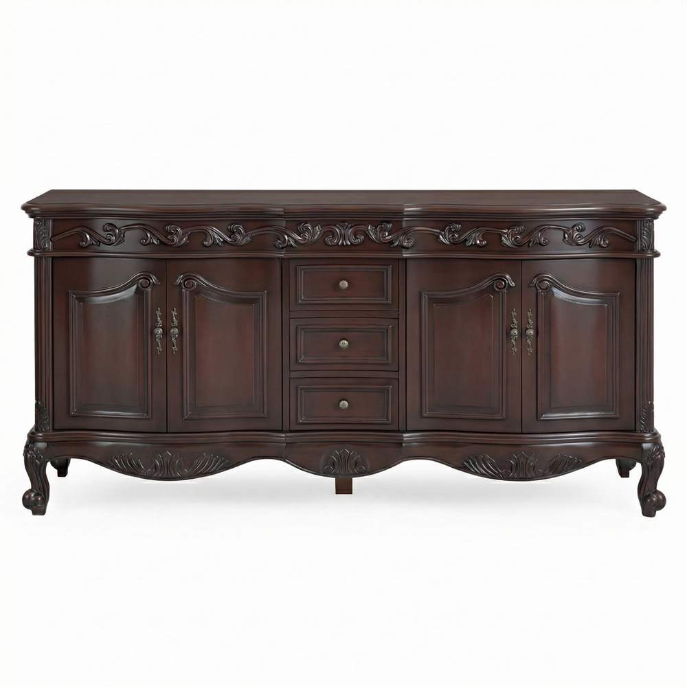 Beckham Double Cabinet Base - Cherry Brown