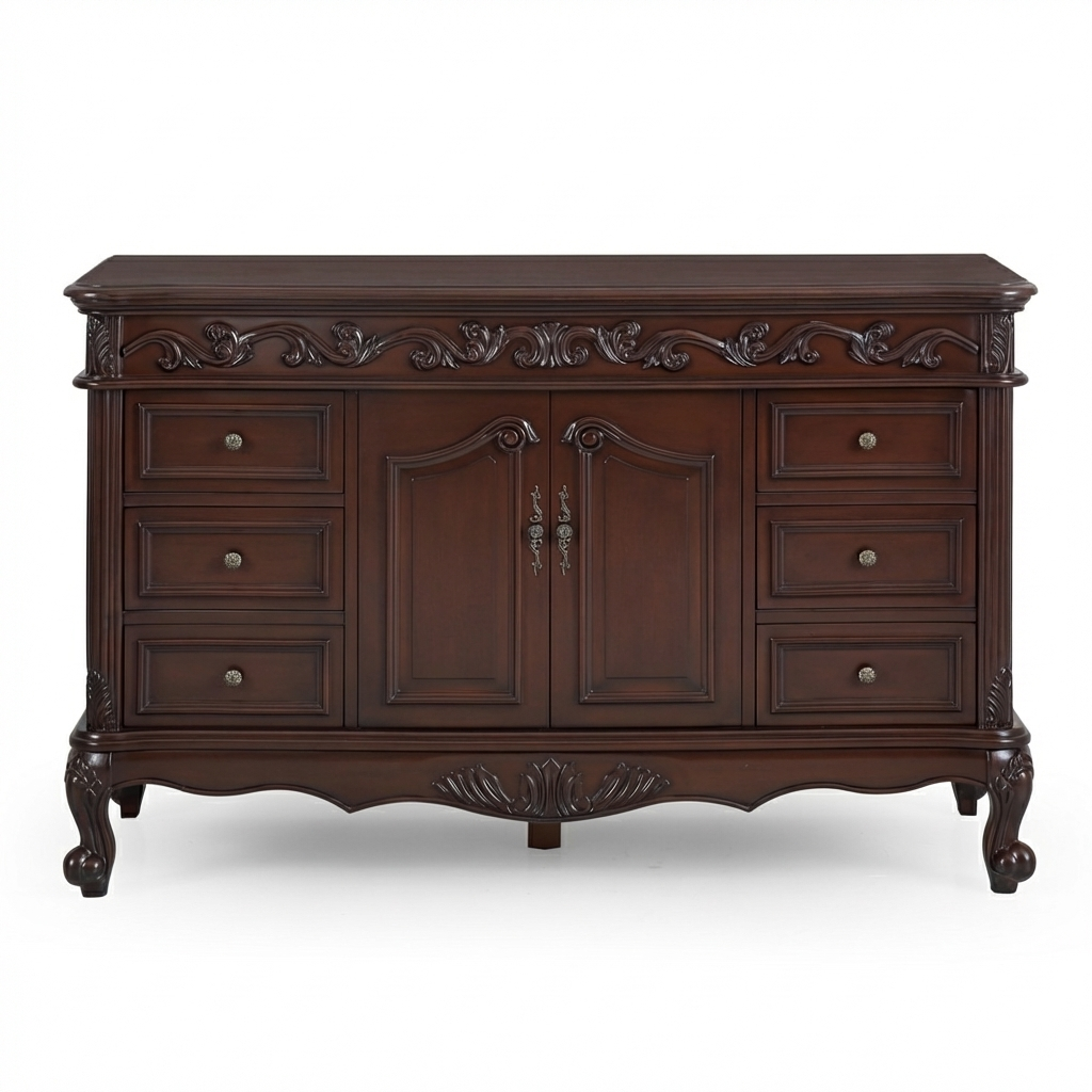 Beckham Collection 56" Cabinet Base - Cherry Brown