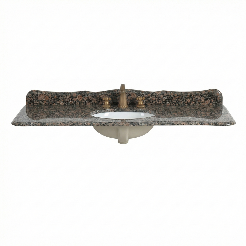 48 Inch Baltic Brown Stone Top with Sink 48 x 22'' D