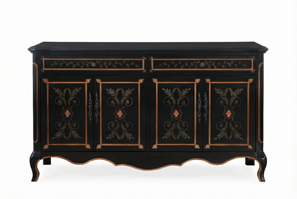 Hand-Painted Floral Collection 60" Cabinet Base