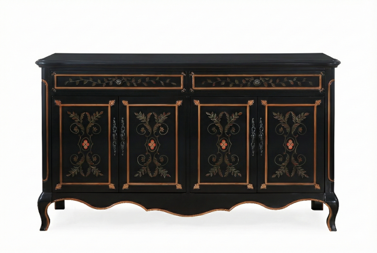 Hand-Painted Floral Collection 60" Cabinet Base
