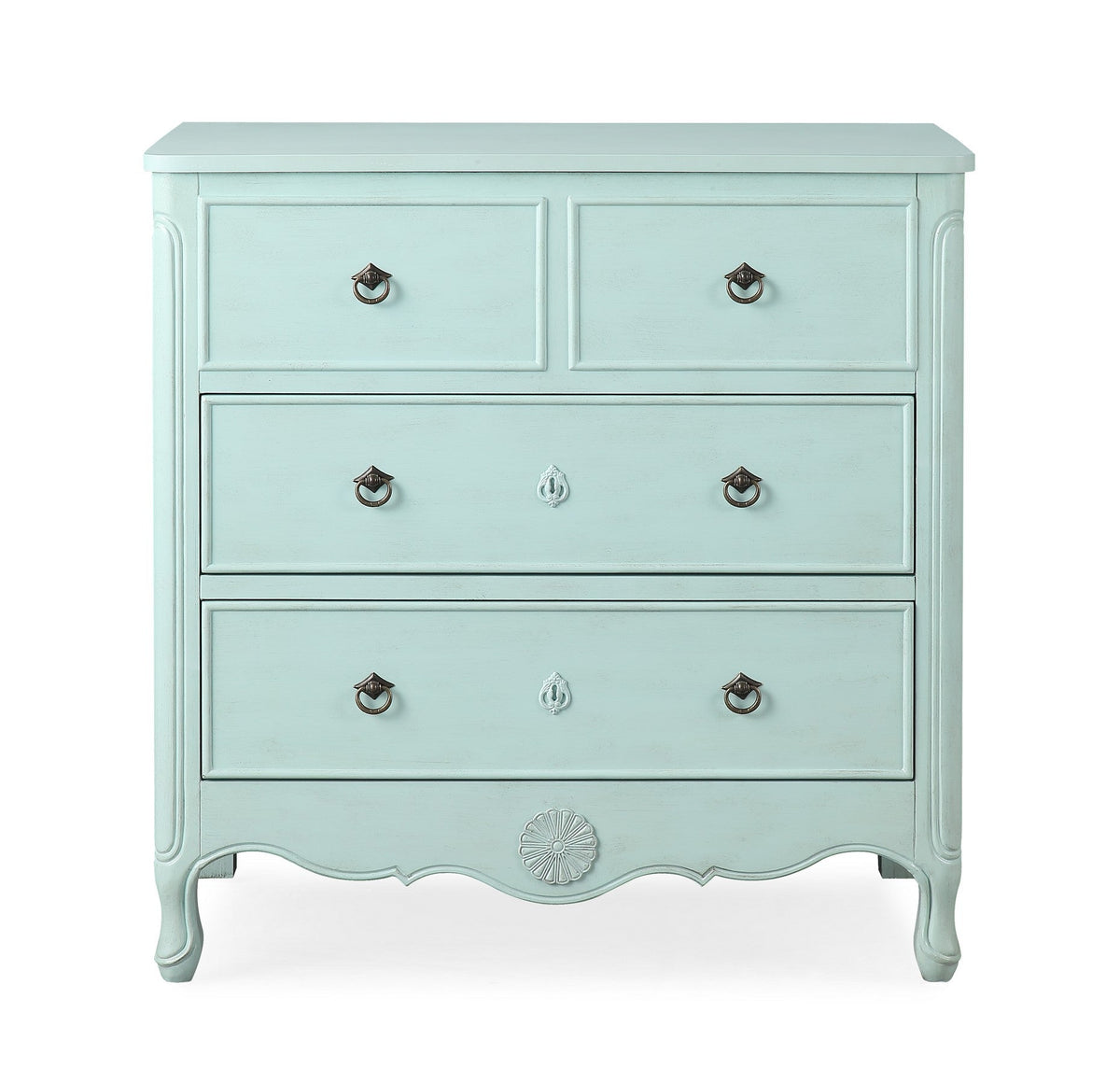 34 Inch Daleville Cabinet Base - Distressed Light Blue