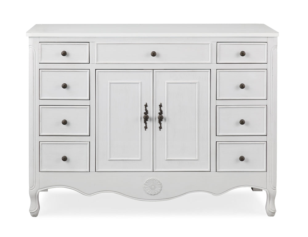 Daleville Collection 46" Cabinet Base - Distressed White