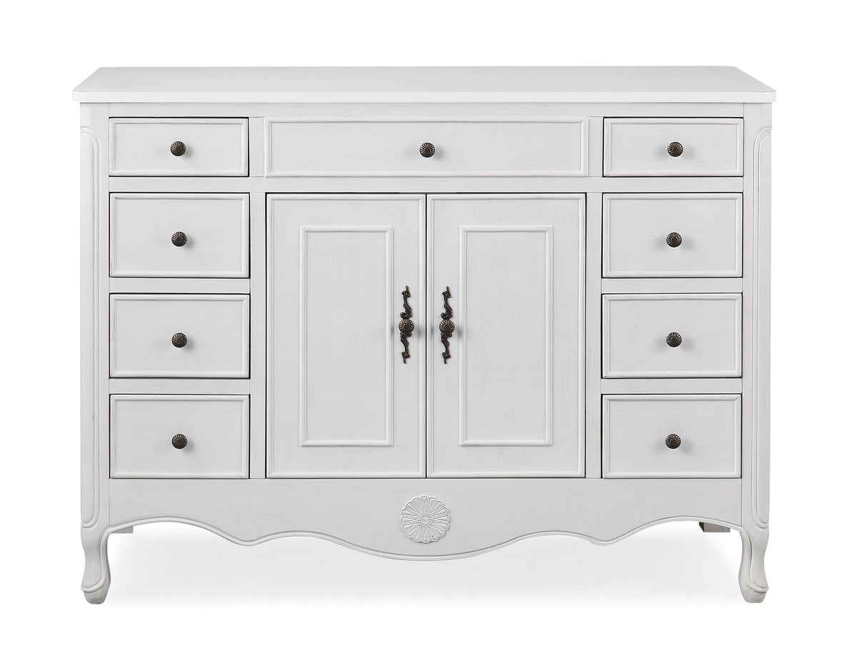 Daleville Collection 46" Cabinet Base - Distressed White