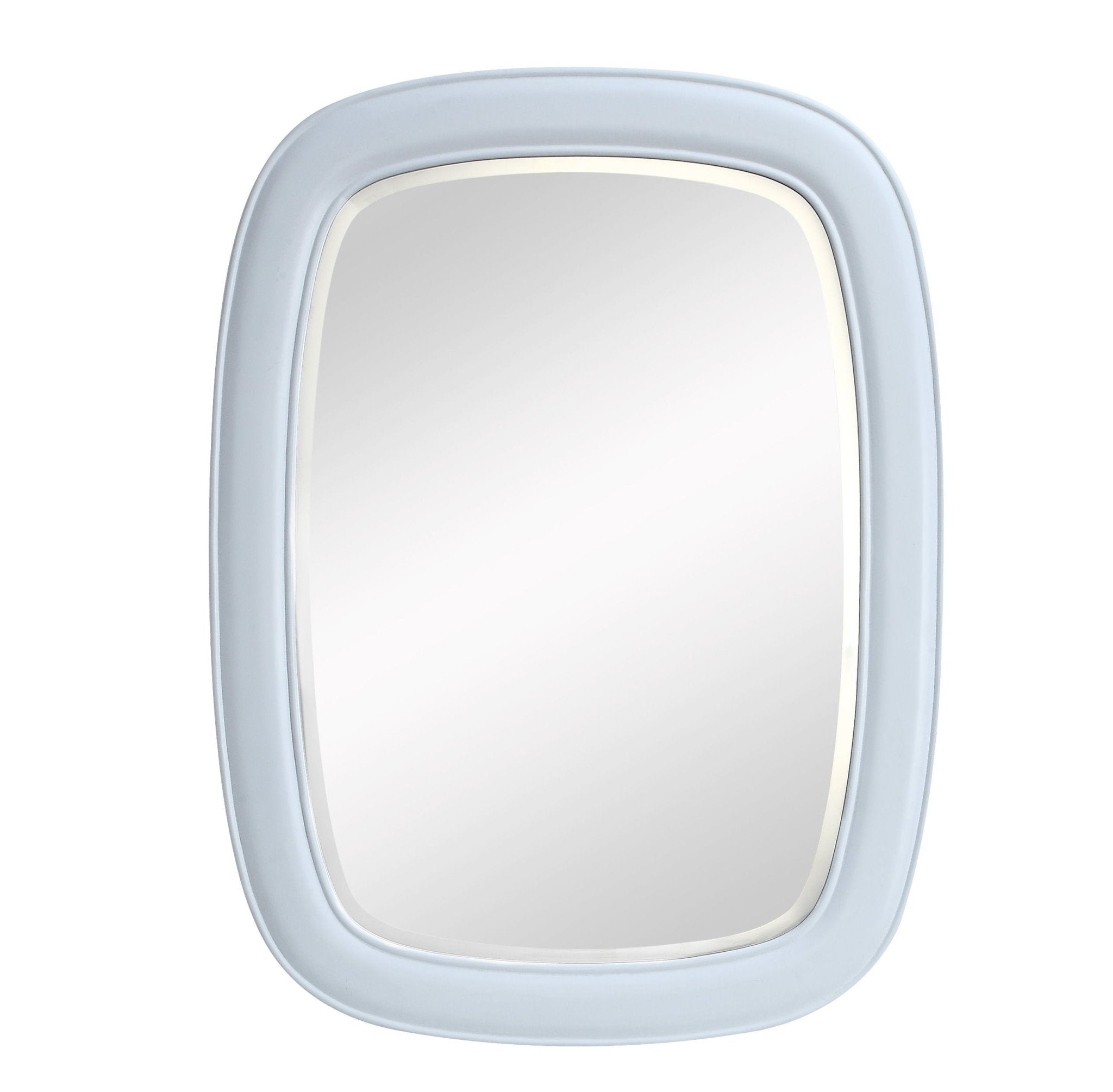 Sesto 40 - inch Contemporary White Frame Wall Mirror