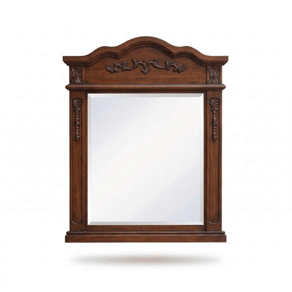 Wall Hanging Traditional Styel Antique Brown Mirror 24x32"H