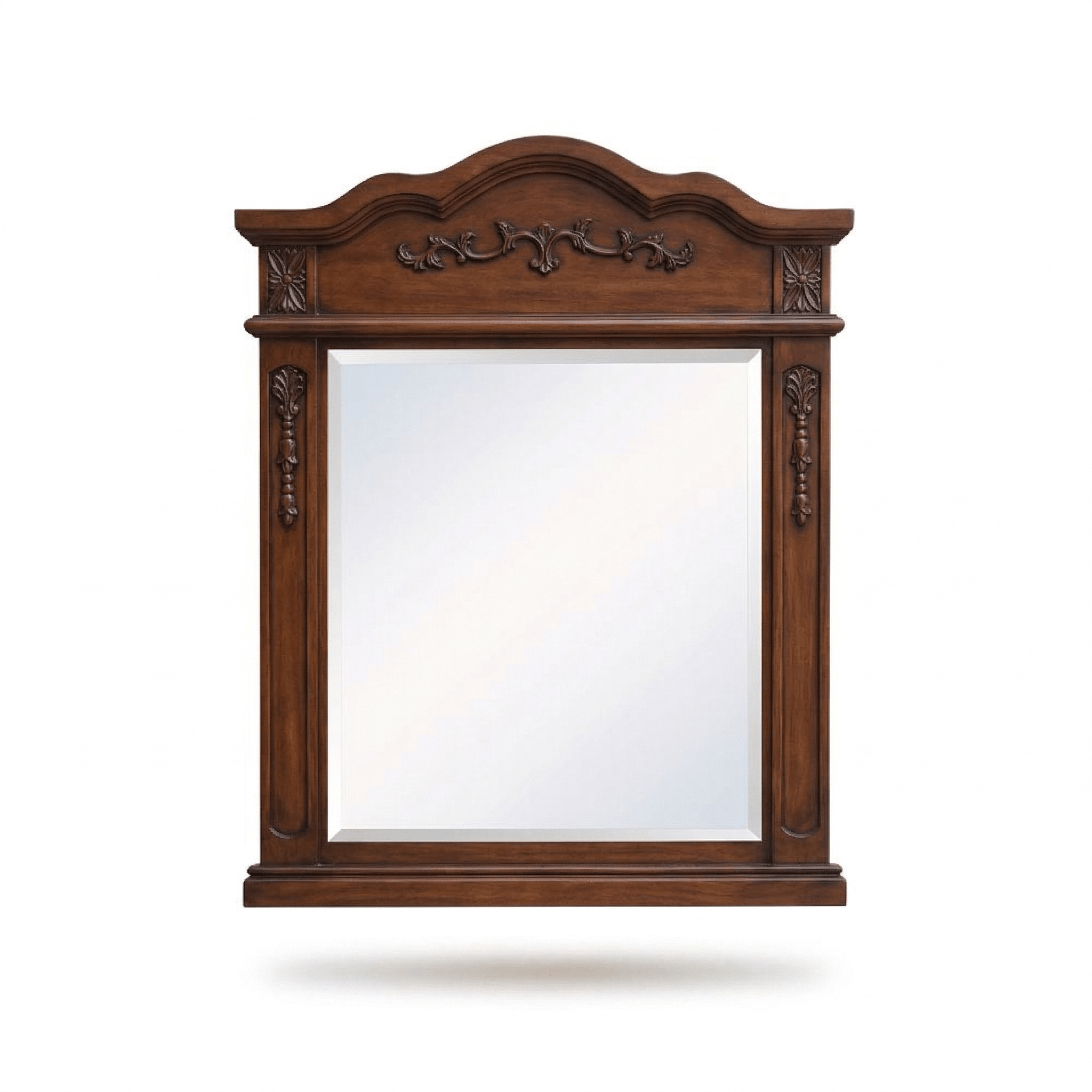 Wall Hanging Traditional Styel Antique Brown Mirror 24x32"H