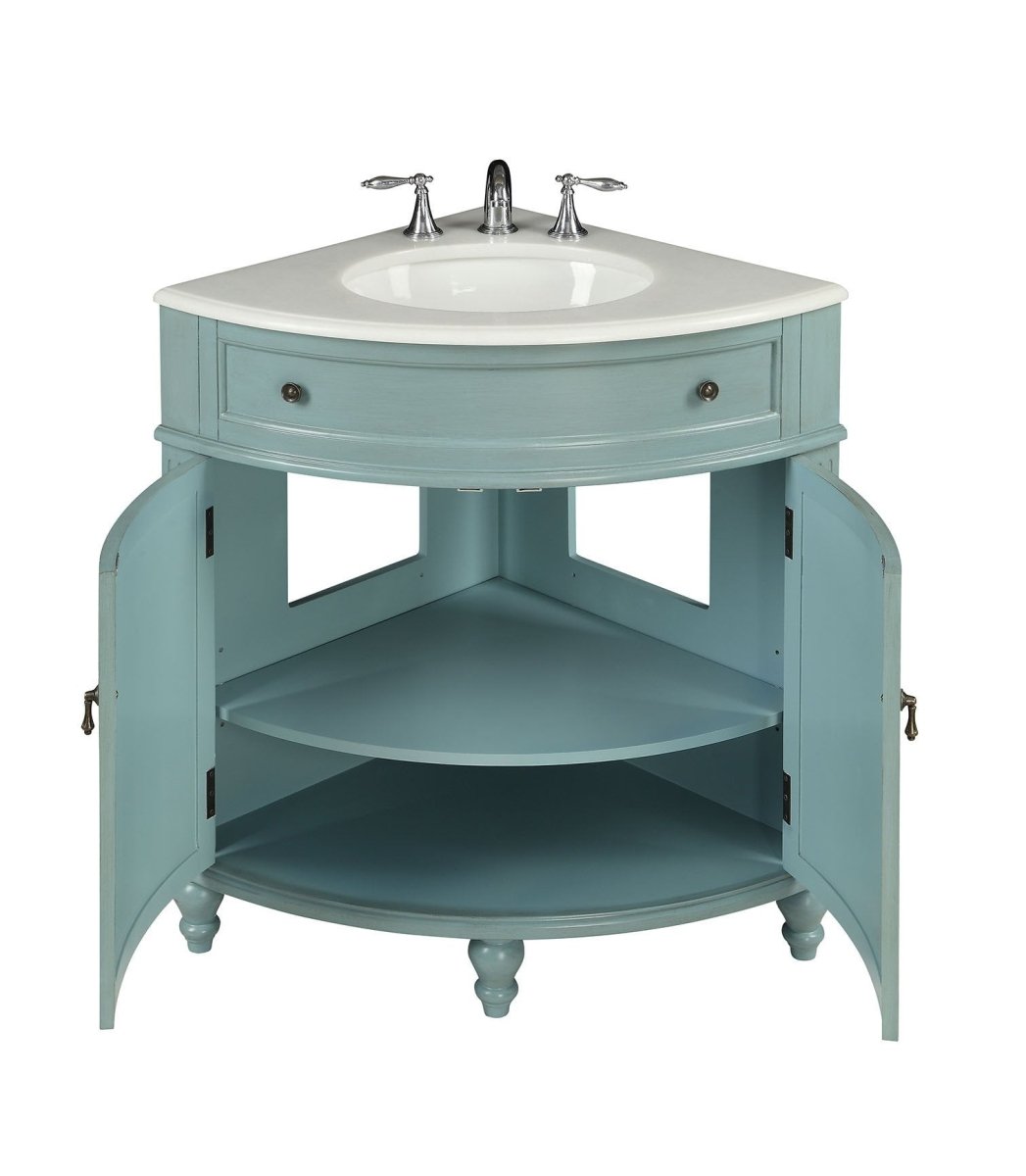 24" Benton Collection Triadsville Corner Bathroom Vanity - Model # GD-47544BU - Bentoncollections