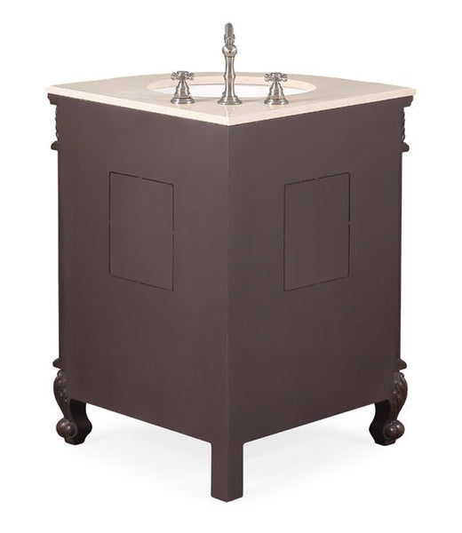 24" Classic Style Bayview Corner Bathroom Sink Vanity With Cream Top Model # BC-030M - Bentoncollections