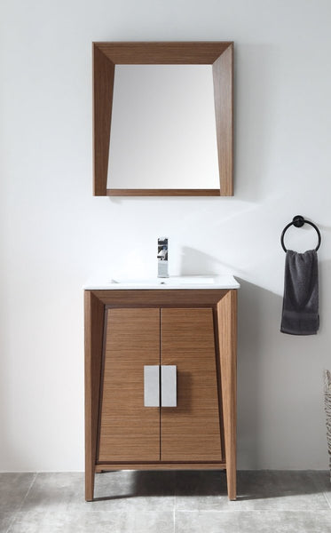 24" Larvotto Light Wheat Contemporary Modern Bathroom Vanity - CL-22WV24-ZI - Bentoncollections