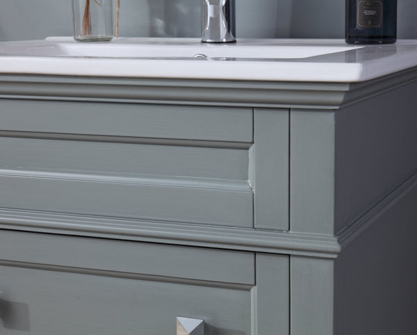 24” Tennant Brand Felix Modern Gray Sink Bathroom Vanity - ZK-1810-Z24CK - Bentoncollections