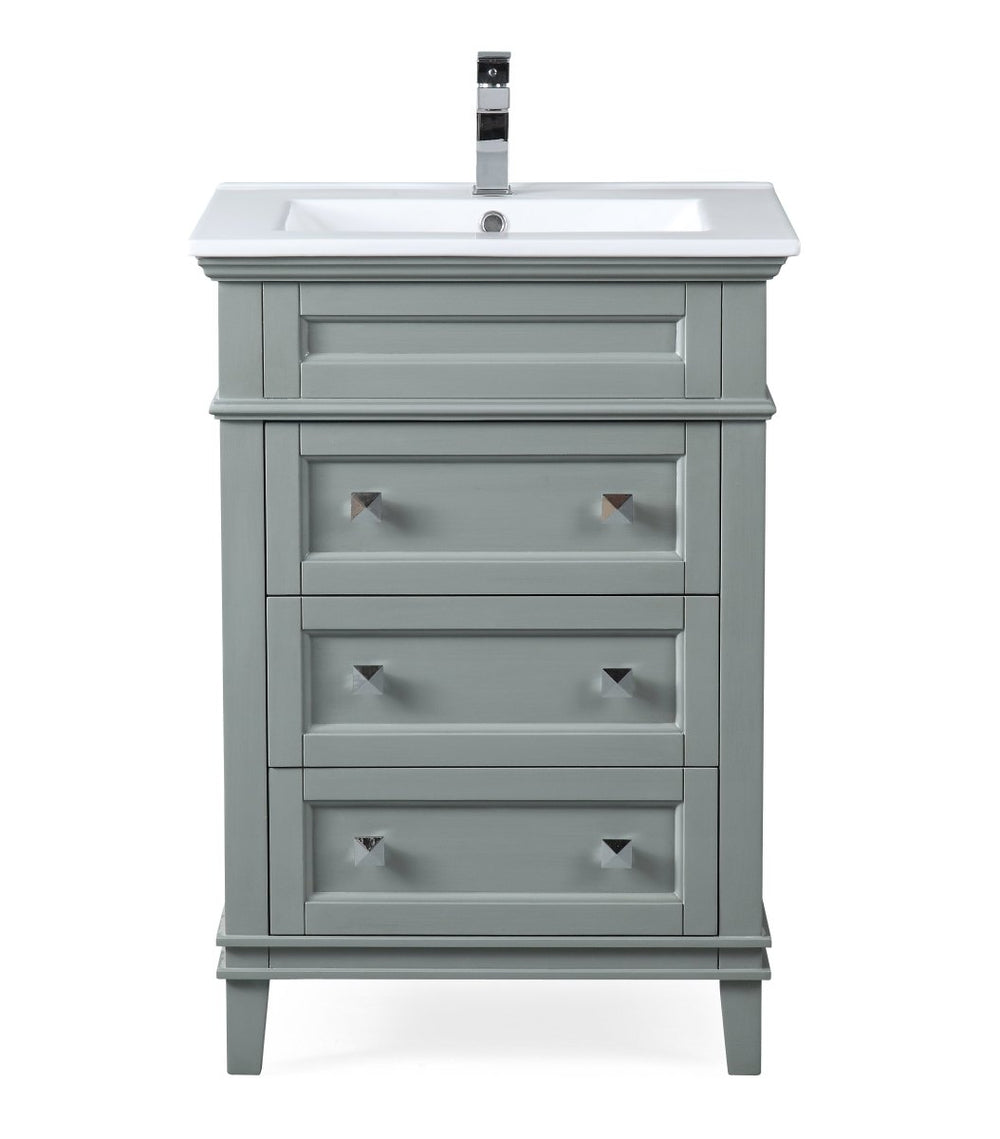 24” Felix Modern Gray Sink Bathroom Vanity