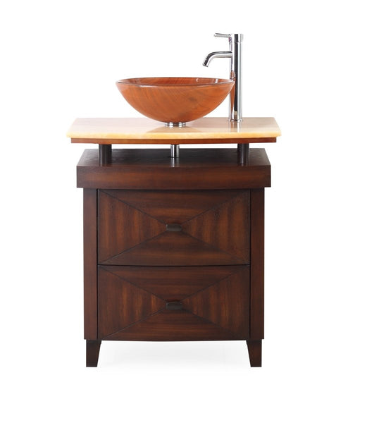 28" Benton Collection Onyx counter top Verdana Vessel Sink Bathroom Vanity SW029 - Bentoncollections