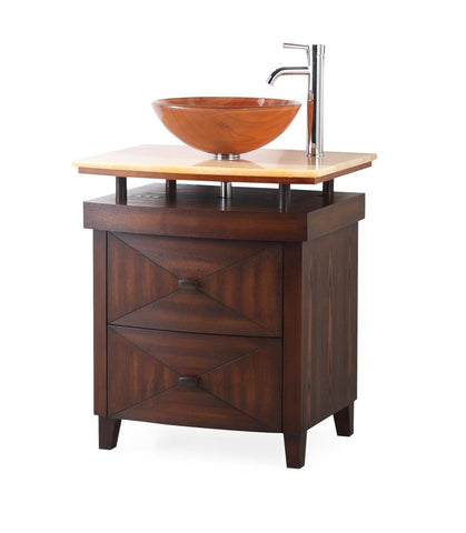 28" Benton Collection Onyx counter top Verdana Vessel Sink Bathroom Vanity SW029 - Bentoncollections