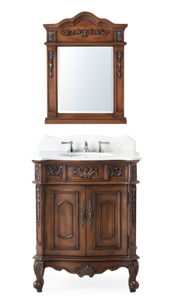 30 Inch Antique Style Old Timer Classic Cherry Wood Ellenton Bathroom ...