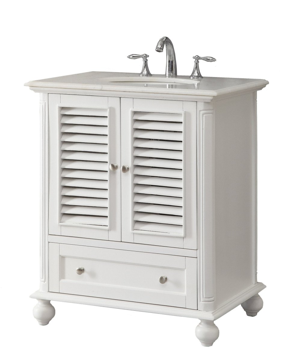 30" Keysville Bathroom Sink Vanity - Benton Collection Model GD-1087W - Bentoncollections