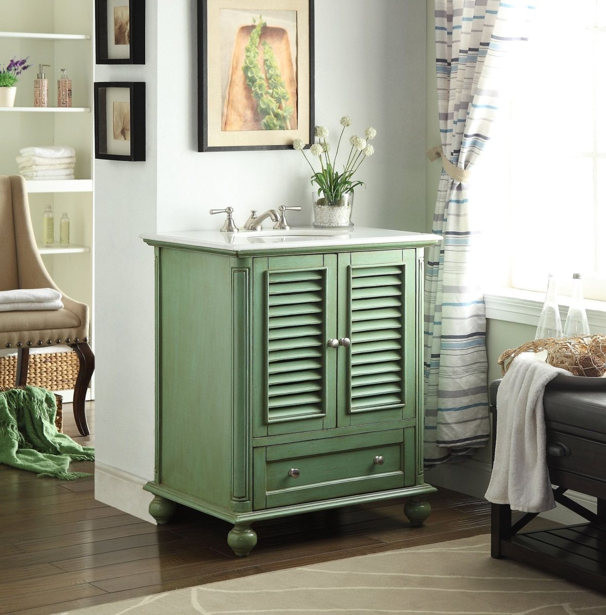 30" Keysville Bathroom Sink Vanity - Benton Collection Model HF-1087G - Bentoncollections