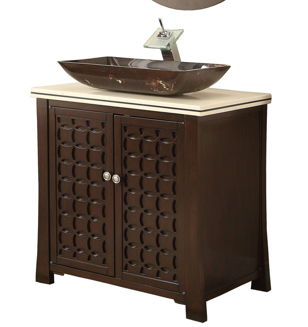 30" Modern Style Vessel Sink Giovanni Bathroom Sink Vanity