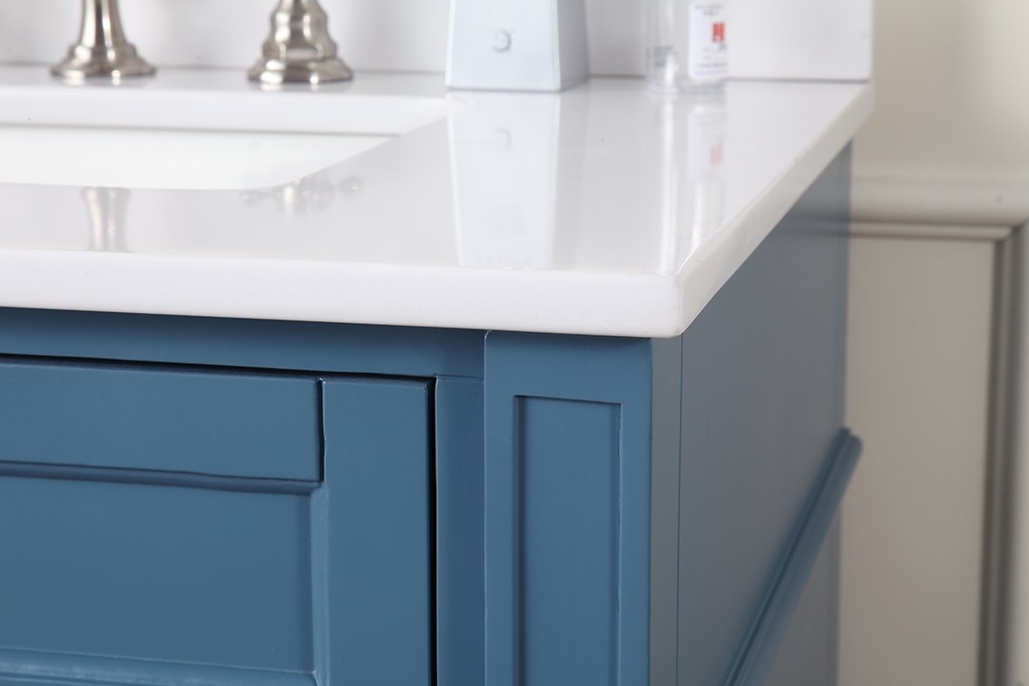 30" Tennant Brand Durand Teal Blue Bathroom Sink Vanity QT-1808-V30TB - Bentoncollections