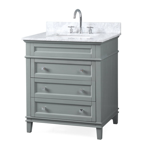 30" Tennant Brand Felix Modern Style Gray Bathroom Vanity ZK-1810-V30CK - Bentoncollections