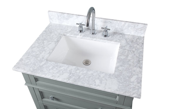 30" Tennant Brand Felix Modern Style Gray Bathroom Vanity ZK-1810-V30CK - Bentoncollections
